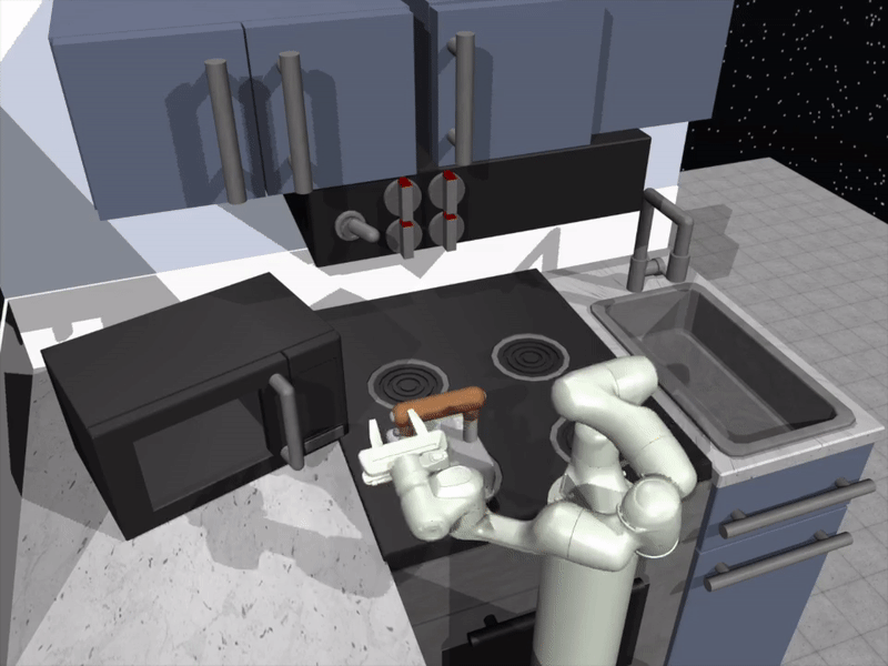 Illustration of Robot interacting with Objects